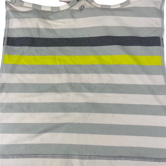 Lululemon Racerback Woman’s Power Y Tank Top Shirt Striped Yellow Sz 6 Athletica - Picture 8 of 16